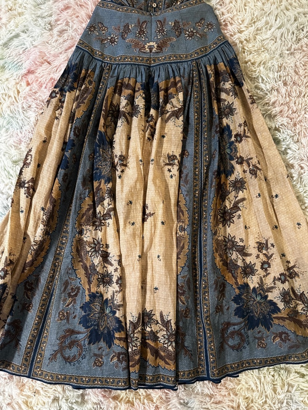 New Zimmermann Ascension Plunge Halter Printed Maxi Dress Multi Floral Size 0 - Picture 9 of 13